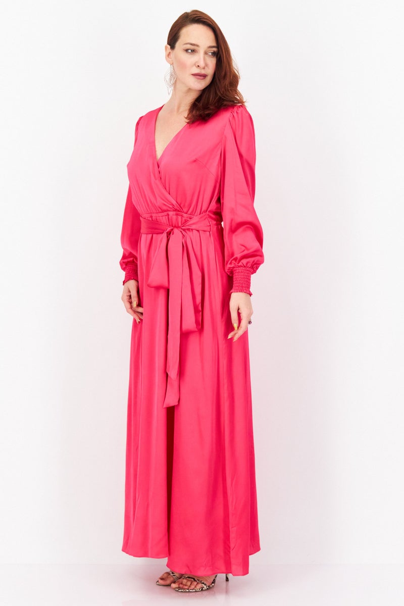 INC Women Textured Maxi Casual Dress, Pink - Image 4